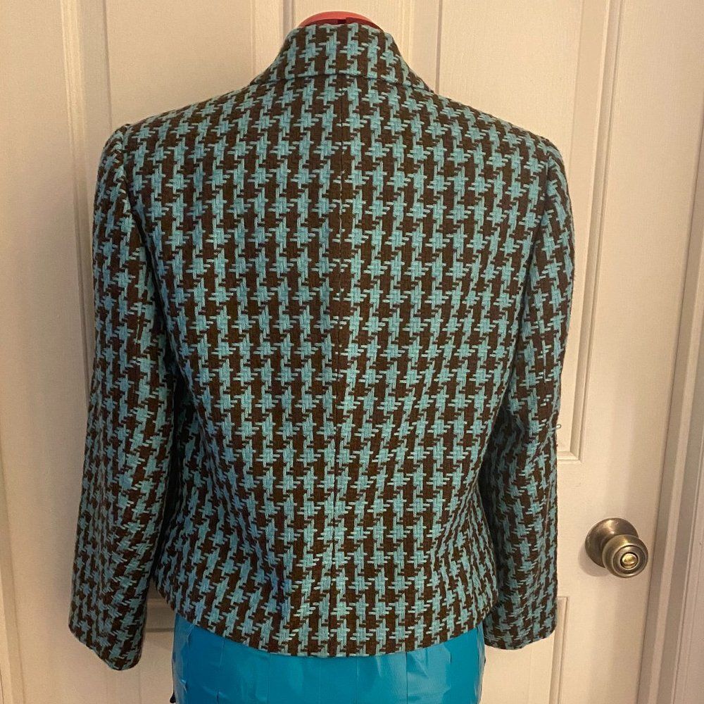 Focus 2000 Petite Houndstooth Lined Boho Jacket Womens Size 14P - Picture 4 of 6